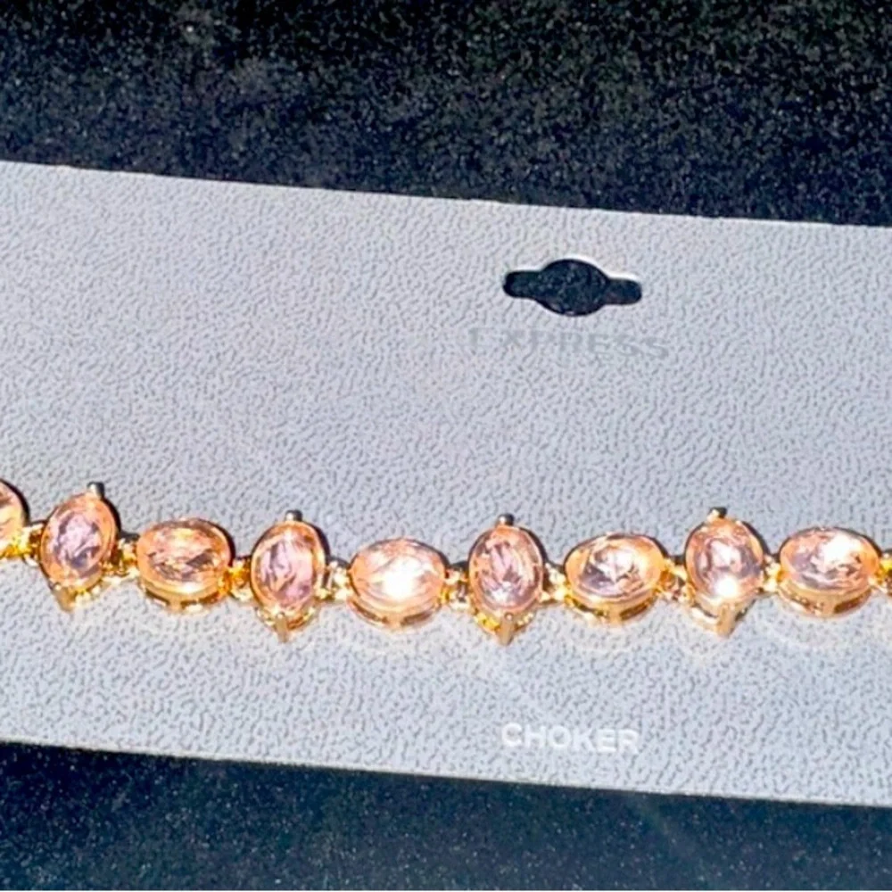 Express Choker, Pink Ice colored glass gemstones, nwt - Picture 11 of 17